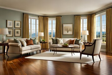 modern living room interior design-Generative AI