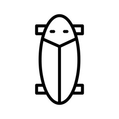 Long Retro Style Outline Icon