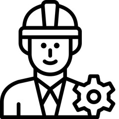engineer line icon