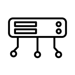 Cloud Server Web Outline Icon