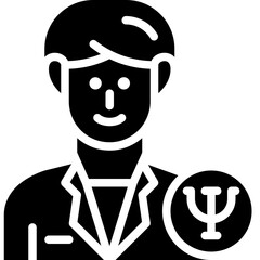 psychologist solid icon