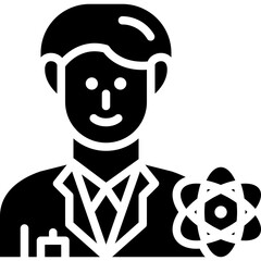 scientist solid icon