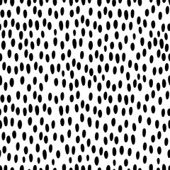 Simple pattern with hand drawn scribble spots. Seamless vector minimalistic pattern on white background