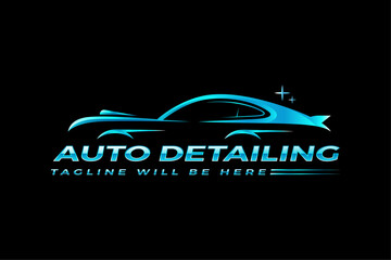 Auto detailing logo, car wash logo, Car detailing logo, automotive logo, automobile logo, car polish logo, car service logo, car repair logo, car garage logo, car cleaning logo design vector template