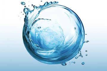 sphere reservoir abstract isolated background white form water