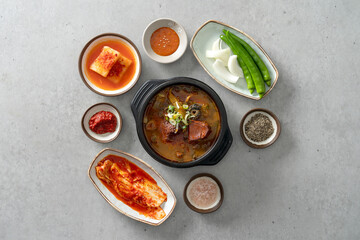 Korean food dish Sundaeguk, Spicy Sundaeguk, Pork Belly Sundaeguk, Yangseonji Hangover Soup, Naejangtang, Side Dish