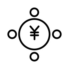 Obraz premium Money Profit Yen Icon