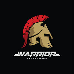 Spartan warrior logo vector illustration design. Warriors logo design template. Creative design