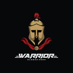 Spartan warrior logo vector illustration design. Warriors logo design template. Creative design