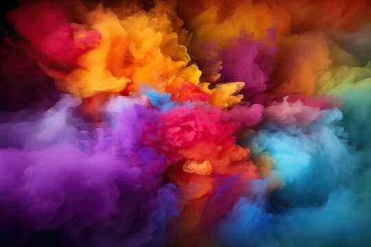 explosion landing vape cover poster dust page abstract colorful clouds smoke abstract fluid web clouds liquid illustration texture colored design background smoke powder banner 3d color
