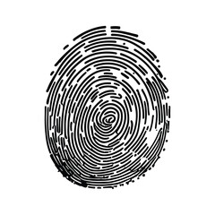Fingerprint icon on white