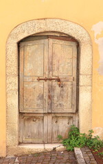 Old Wooden Door in Castelli, Abruzzo, Italy