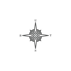 Compass icons vector