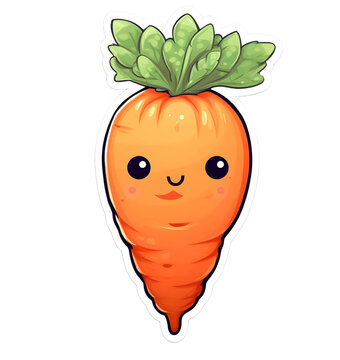 Adorable cute carrot stickers