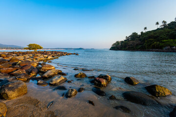 Beautiful Palolem beach in Goa India