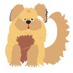 Illustration a romanian sheppard dog design