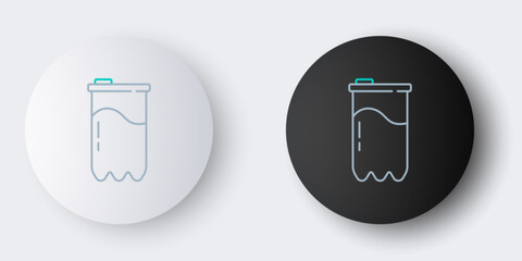 Line Water filter cartridge icon isolated on grey background. Colorful outline concept. Vector