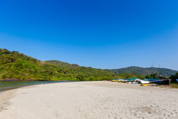 Fototapeta premium Beautiful Palolem beach in Goa India