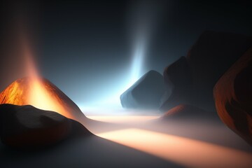 sunrise in the desert
