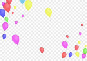 Bright Ballon Background Transparent Vector. Air Carnival Set. Green Celebration. Colorful Toy. Baloon Festive Card.