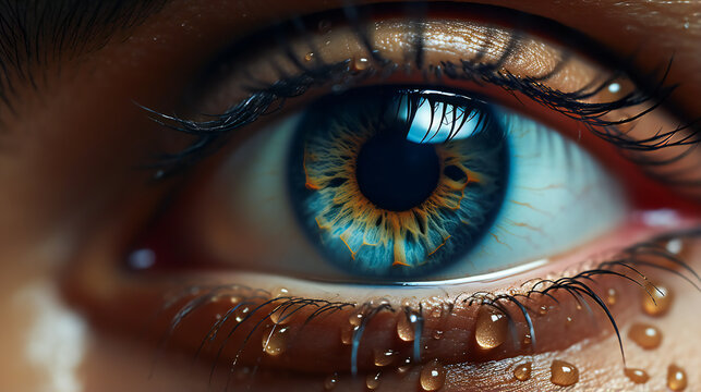Macro View of Expressive Eye