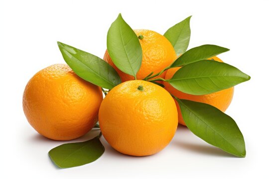 orange with leaves