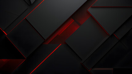 Black red color abstract modern luxury background. Geometric shape. Triangles, squares, rectangles, stripes, lines. Futuristic. 3d effect. Gradient. Template. 
