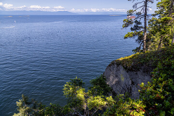 view of the sea from the mountain