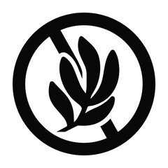 Gluten, free, toxic icon