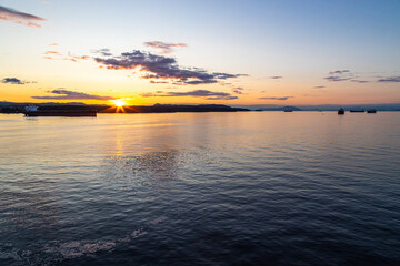 sunset over the sea