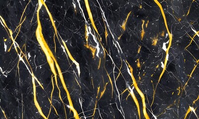 Black and Gold Marble Texture - generative ai