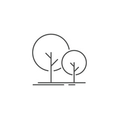 Tree Vector Line Icon	