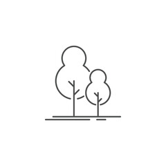 Tree Vector Line Icon	