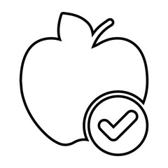 Diet, fruit, apple icon