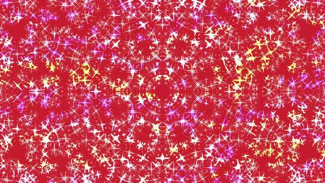 red party shiny twinkle Christmas holiday sparkle star background seamless loop