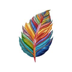 colorful leaf isolated on white background