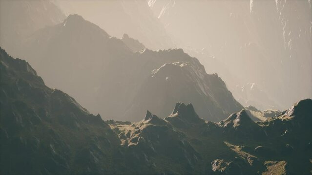 mountain peak in Himalaya mountains range in Nepal