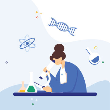 Laboratory illustration useable for both ios android and web