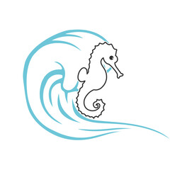 Seahorse unique design vector illustration