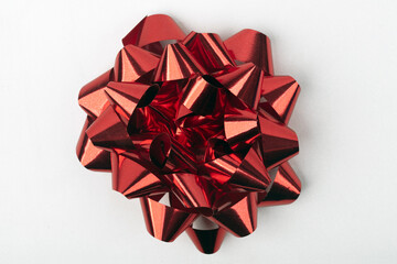 Decorative red gift Bow