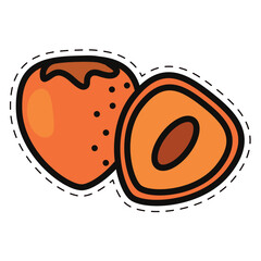Isolated colored chontaduro fruit icon Flat style Vector