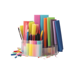 Obraz premium a colorful holder with pens and pencils