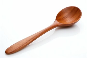 Classic Wooden Spoon Isolated on White Background. Generative ai