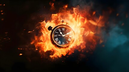 Das Rennen gegen die Zeit: Ein Wecker in Flammen