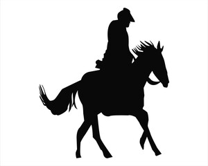  rider silhouette, Hors vector.
