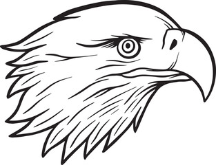eagle head hand drawn illustrations for the design of clothes stickers tattoo etc