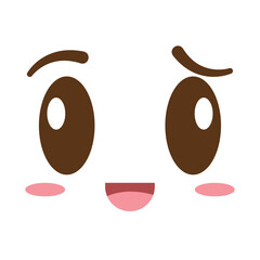 Isolated cute happy facial expression Vector