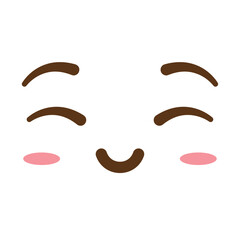 Naklejka premium Isolated cute happy facial expression Vector