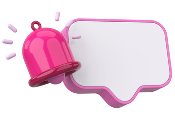 3D Notification Box. 3D Illustration.