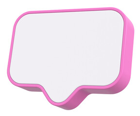 Speech Bubble. Text Box. 3D Illustration.